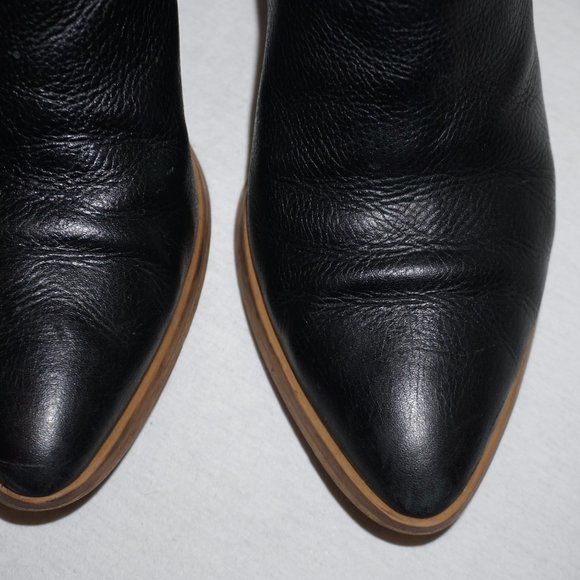 REBECCA MINKOFF Lana Black Studded Bootie split shaft Shootie sz. 8 Cuban heel - Picture 10 of 16